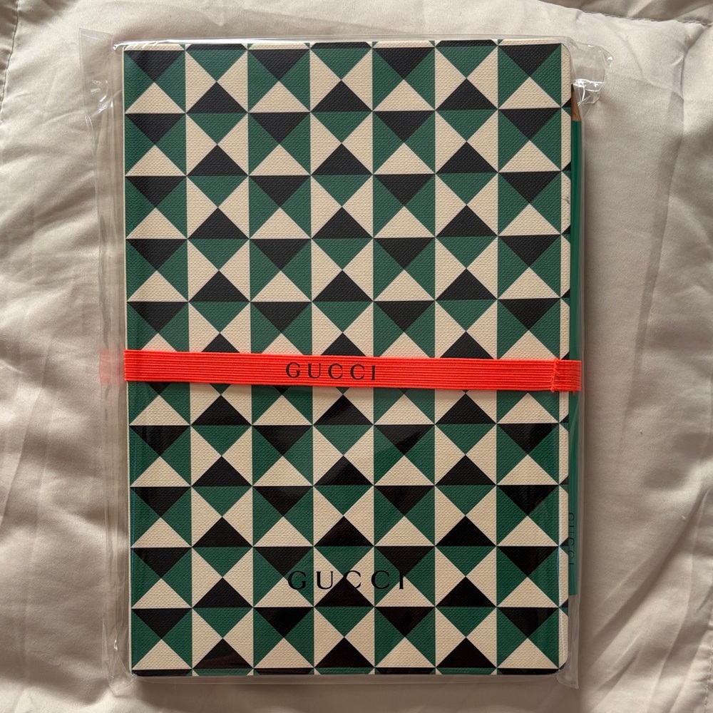 Gucci Red Snake Notebook & Green Geometric Notebook Set Limited Edition - Picture 3 of 9